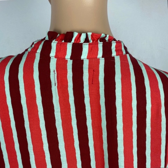 MAAJI STRIPED COVER-UP BUTTON DOWN TUNIC - Picture 8 of 8